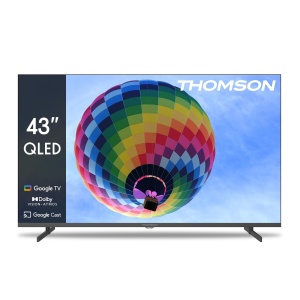 Thomson 43 Zoll (109cm) QLED Google Smart TV, Wi-Fi, Dolby Audio, Bluetooth 5.1, triplu tuner (Kabel/Satellit/Antenne), HDMI, CI+, A+ Panou - 43QG4S14