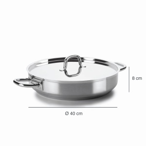 Tigaie cu capac LACOR 54640, diametru 40 cm, argintie - Img 2