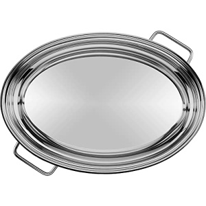 Tigaie cu capac WMF potrivita pentru cuptor, 8,5 l, tigaie cu inductie, otel inoxidabil Cromargan, capac cu inductie, termometru pentru prajire, 41x28,5x18cm - Img 12