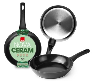 Tigaie din aluminiu IBILI Nova Ceram, 24 cm, antiaderenta, cu maner Bakelite - Img 4