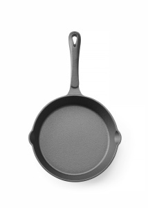 Tigaie din fonta Hendi cu 2 ciocuri 20 cm antiaderenta pentru toate tipurile de plite