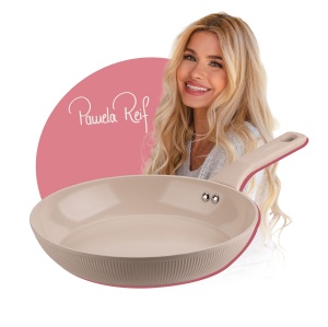 Tigaie Fackelmann x Pamela Reif 28 cm Aluminiu Reutilizat Pastel Beige Acoperire Ceramica PFAS-Free