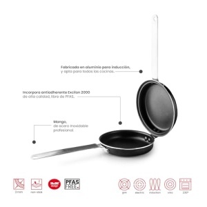 Tigaie IBILI I-CHEF 24 cm Aluminiu Antiaderenta Compatibila Inductie - Img 3