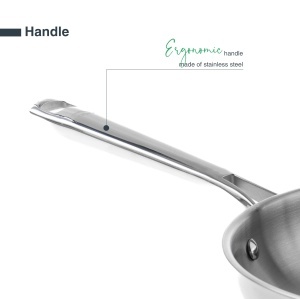 Tigaie inox Lacor Cuisine 44420 20 cm compatibila inductie cuptor si masina de spalat vase - Img 4