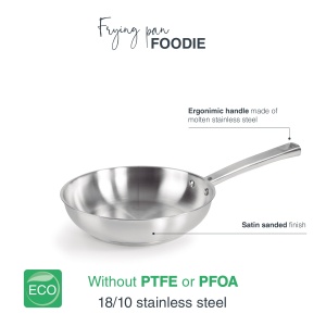 Tigaie Lacor Foodie 45420 20 cm otel inoxidabil compatibila cu toate tipurile de plite - Img 4