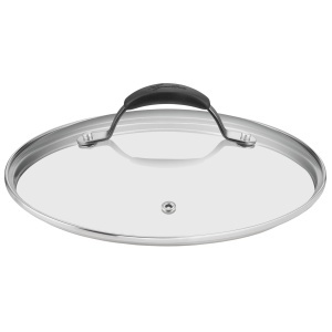 Tigaie Lagostina Tempra 30 cm, otel inoxidabil 1810, cu capac din sticla