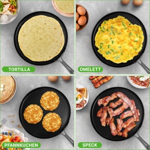 Tigaie pentru crepes Nutrichef 30 cm, aluminiu, antiaderenta, pentru toate tipurile de plite - Img 3