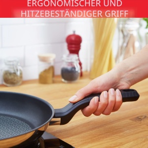 Tigaie Tefal Comfort Max 20 cm, Inductie, Antiaderenta, Inox, Rosu - Img 6