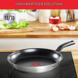 Tigaie Tefal Comfort Max 26 cm, inox, antiaderenta, neagra - Img 2