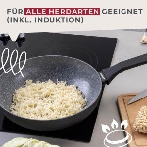 Tigaie wok Fackelmann Cosmo 28 cm aluminiu acoperire ceramica fara PFAS maner Soft-Touch - Img 5