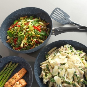 Tigaie Wok Russell Hobbs RH00851EU 28cm antiaderenta, albastra, BPAPFOA-free - Img 5