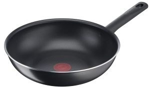 Tigaie wok Tefal Day by Day On 28 cm, antiaderenta, Thermo-Signal, aluminiu