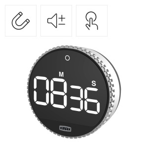 Timer Digital Xavax cu Magnet, NegruSilver, pentru Bucatarie si Sport - Img 2