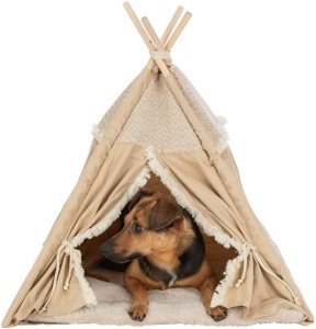 Tipi pentru caini si pisici Trixie Boho, 55x65x55 cm, bej, cu perna detasabila - Img 2