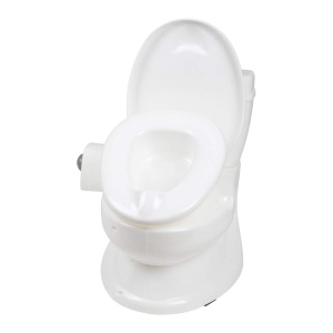 Toaleta pentru copii BabyGo 9007, alba, din plastic stabil, cu sunet de flush - Img 4
