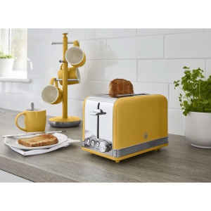 Toaster 2 felii Swan ST19010YELNEU, 815W, 6 nivele rumenire, galben - Img 4
