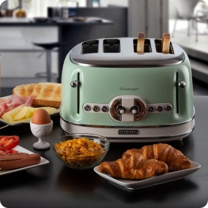 Toaster Ariete Vintage 156 Verde 1600W 6 trepte de prajire 4 felii - Img 6