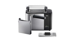 Toaster Braun HT5015.BK, 1000W, 2 felii, negrusilver - Img 3
