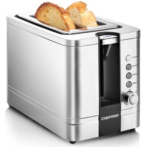 Toaster Chefman RJ31-SS-V2-EU, 2 felii, 925W, inox, 7 trepte de rumenire