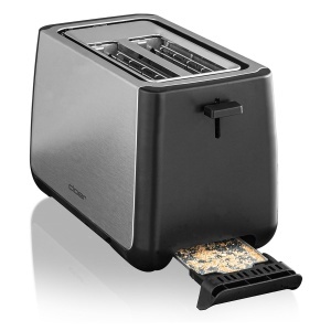 Toaster Cloer 3569 Negru 1000W Functie Check si Design din Inox - Img 6