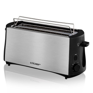 Toaster Cloer 3719 pentru 4 felii, 1380 W, negruinox - Img 2