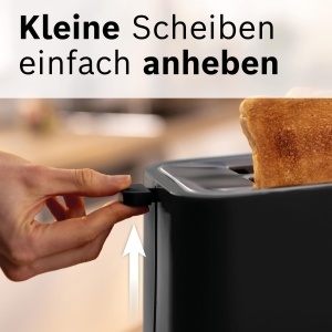Toaster compact Bosch MyMoment TAT3M123, 800W, negru mat, 2 felii - Img 4