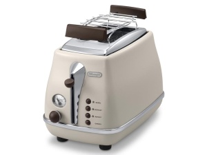 Toaster DeLonghi Icona Vintage CTOV 2103.BG, 2 fante, 6 niveluri rumenire, bej