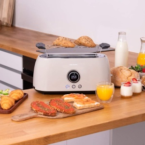 Toaster digital Cecotec ClassicToast 15000, 1500 W, 4 felii, 2 sloturi extra-largi, bej - Img 2