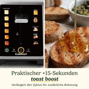 Toaster digital Cuisinart SimpliTouch XL, 2 felii, ecran tactil color, fante extra-largi, finisaj inox - Img 5
