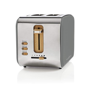 Toaster Nedis Soft Touch pentru 2 felii, 6 niveluri de rumenire, gri - Img 1