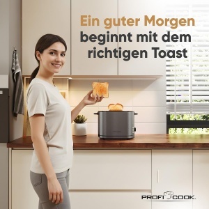 Toaster ProfiCook PC TA 1291, 2 felii, 950W, inox mat, functie de dezghetare - Img 7