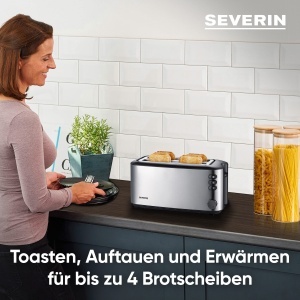 Toaster SEVERIN AT 2509 1400W Inox 4 felii Functie de dezghetare - Img 4