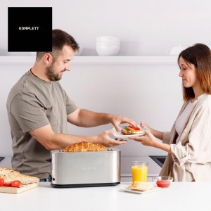 Toaster Taurus Mytoast Legend 1000 W, inox, extra lat, 7 niveluri rumenire - Img 10