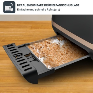 Toaster Tefal TT533811, 2 fante, 7 niveluri rumenire, negru - Img 7