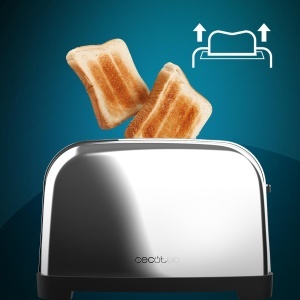 Toaster vertical Cecotec Toastin Time 850 Inox Lite 850W 2 felii fante largi 38 cm functie dezghetare - Img 8