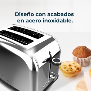 Toaster vertical Cecotec Toastin Time 850W inox fante largi 38 cm 7 nivele de rumenire - Img 7