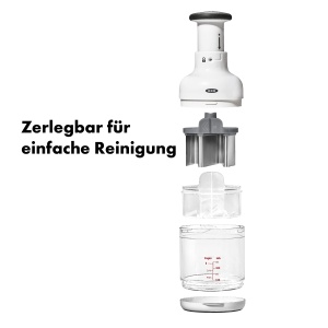 Tocator manual OXO Good Grips lama din otel inoxidabil recipient cu marcaje de masurare - Img 5