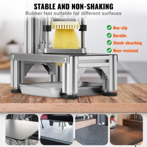Tocator manual VEVOR pentru chipsuri de cartofi legume fructe lame din otel inoxidabil 14 inch 38 inch tocator comercial pentru betisoare fructe legum - Img 5