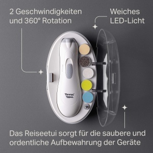Tommee Tippee Trimmer Electric pentru Unghii Bebelusi si Adulti cu LED si 6 Capete de Pilire - Img 4