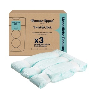 Tommee Tippee Twist Click Rezerve 3x105m Antibacteriene pentru Cos de Scutece