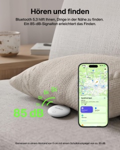 Tracker Bluetooth Belkin SureFind Spot, compatibil Apple si Google, alb - Img 4
