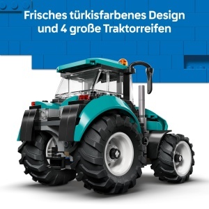 Tractor LEGO City 60498 pentru copii, 204 piese, culoare turcoaz - Img 3