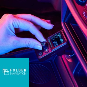 Transmitator auto Energy Sistem FM Xtra (Transmitator FM pentru ascultarea muzicii in masina, LCD de 1.4", Bluetooth(r), microSD, Folder Navigation, USB-MP3, Control vocal) - Negru - Img 3