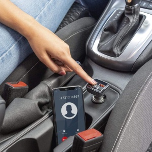 Transmitator FM Bluetooth Hama pentru radio auto cu incarcator auto, sistem hands-free (adaptor auto pentru priza bricheta cu conexiuni pentru microSD, stick USB si QC 3.0 pentru incarcare) argintiu - Img 3