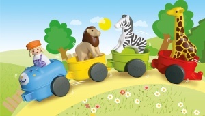 Tren de Jucarie PLAYMOBIL JUNIOR 72084 cu 4 Vagoane si Figurina, Colorat - Img 2