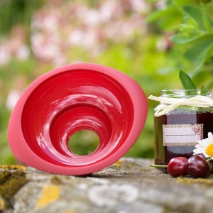 Trichter pentru conserve Westmark, set 2 piese, plastic, rosu, 4.27.5 cm - Img 6