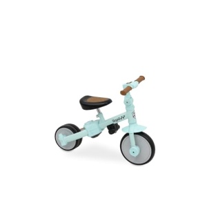 Tricicleta de la 1 an cu tija de impingere Evolution Interbaby | Tricicleta de la 1 an la 5 ani | De la tricicleta la bicicleta cu sau fara pedale | Adaptabil si schimbator | Culoare verde - Img 11