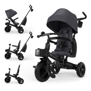 Tricicleta Kinderkraft Aveo 2 PRO, 6-in-1, compacta, gri