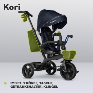 Tricicleta Lionelo Kori pentru copii 15-5 ani cadru din magneziu roti din PU scaun rotativ - Img 9