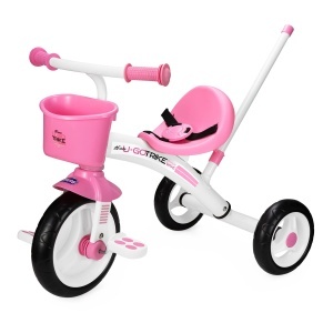 Tricicleta pentru copii Chicco U-GO 2in1 tricicleta pentru fete si baieti cu maner reglabil pe inaltime centura de siguranta si cos de depozitare max